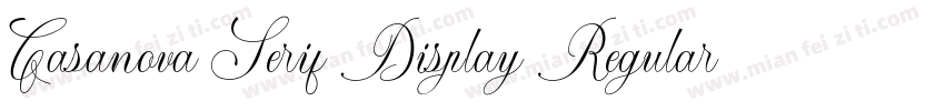 Casanova Serif Display Regular字体转换